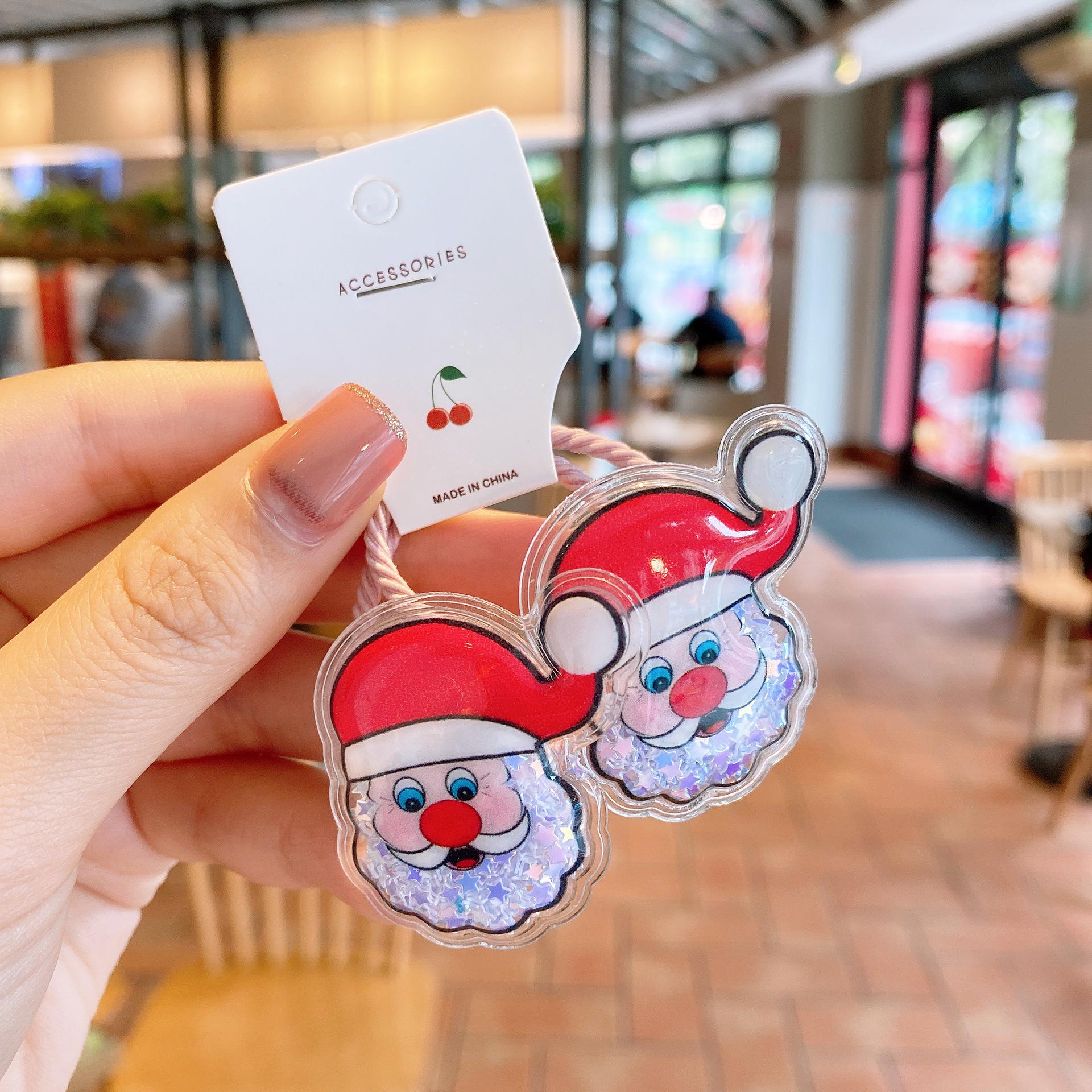 

Children s Christmas-Themed Hair Accessories: Tassel Hair Clips & Colorful Santa Hair Ties