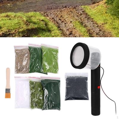 9 Piece Electrostatic Flocking Machine, Static Grass Project Accessories, for