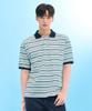 CHASECULT Men'S Striped Short Sleeve Collared T-Shirt-Fbrk5712D0H