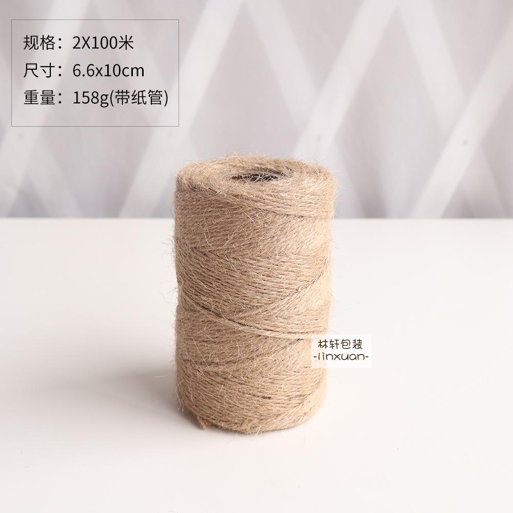 Hemp Rope Decoration Diy Production Retro Style Woven Jute Thread Binding Material Decoration Wear-Resistant Handmade Rope