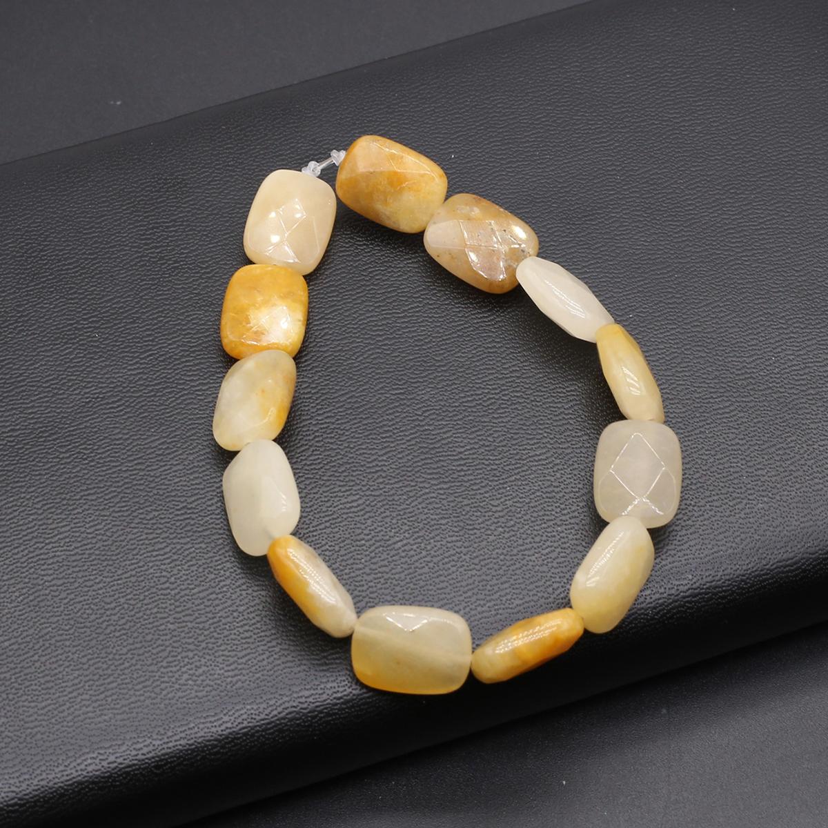 

Призматические бусины из натурального камня унакит/агат/содалит граненые бусины для изготовления ювелирных изделий DIY ожерелье браслет серьги аксессуар Yellow Jade/16x12mm