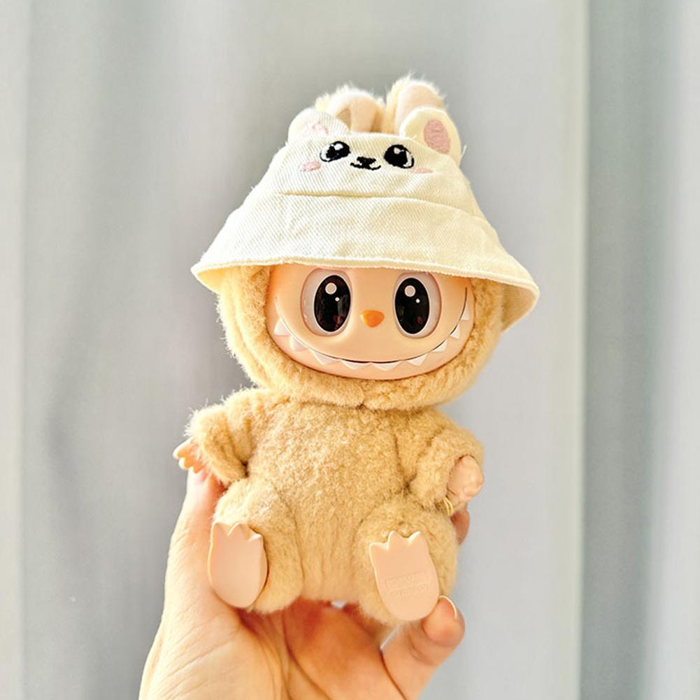 For 17cm Labubu Doll Clothes Fashion Clothes Hoodies Doll Clothes Color Match Hoodies Dolls Accessories Cute Decoration Little Cloths