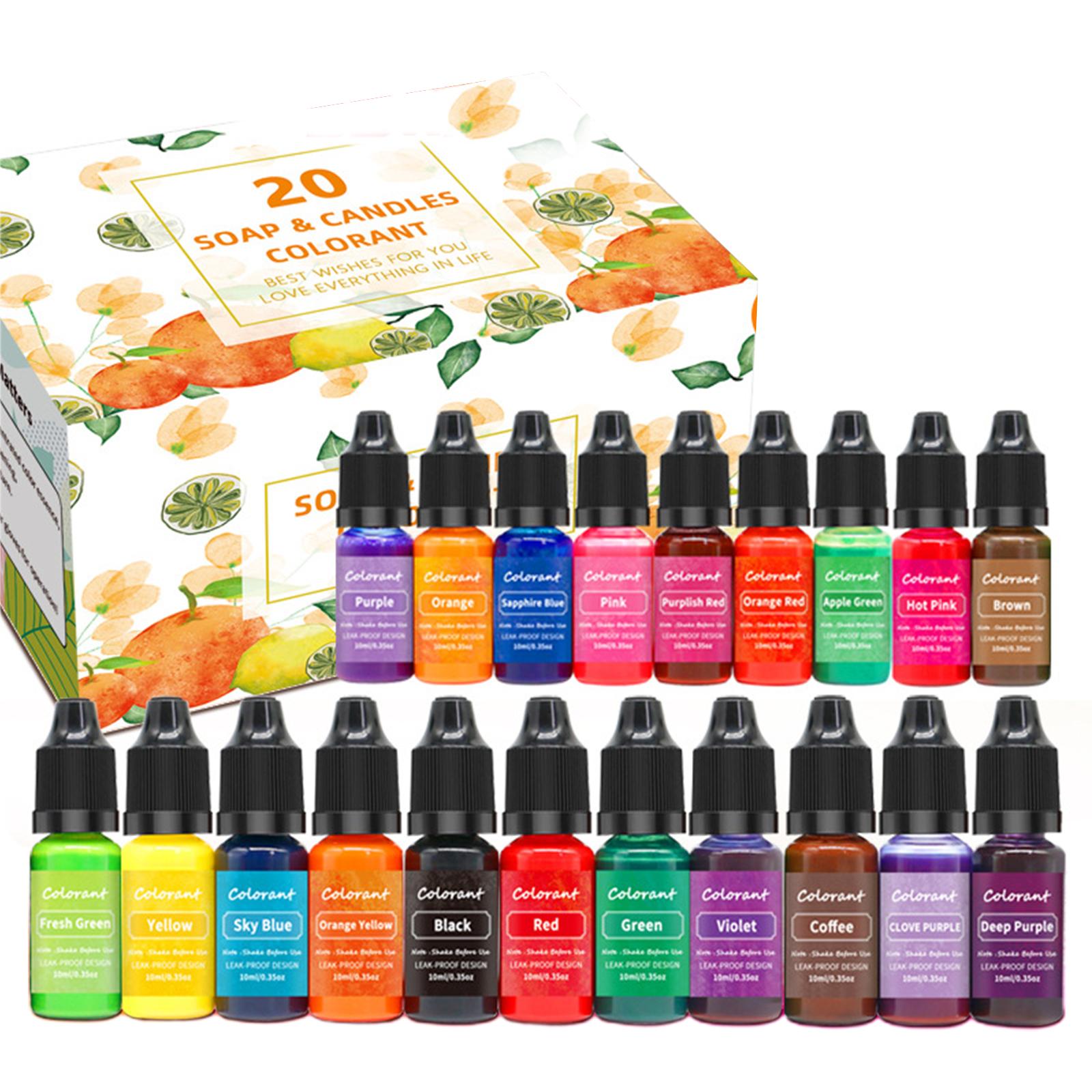 

Краска для воска «сделай сам», цветная краска для свечей, краска для эпоксидной смолы, 20 ярких цветов, высококонцентрированные чернила на спиртовой основе, спиртовая краска, цветная краска