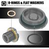 NICECNC Black Engine Timing Plugs Bolts Compatible with Suzuki DRZ400 DRZ400E DRZ400S DRZ400SM 2000-2024 See Fitment 09259-36016-20H 09248-14011