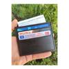 Unisex Black Faux Leather Wallet Card Holder