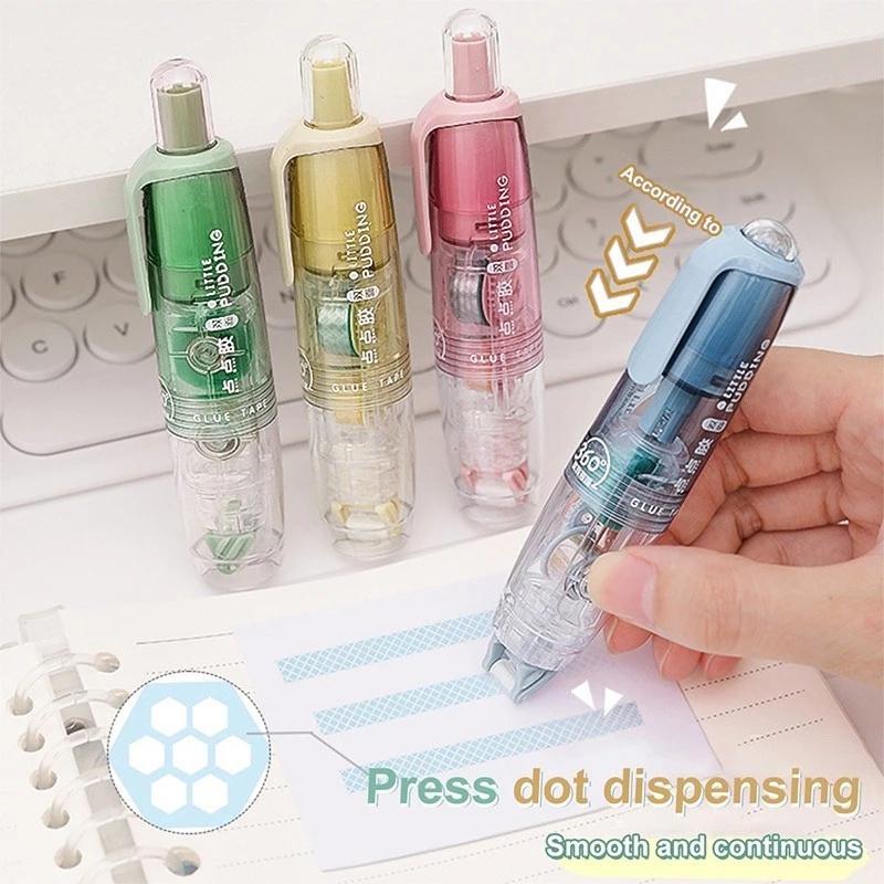 Cartoon Press-On Dot Glue Office Ledger Supplies Stationery Roller Glue Tape Student Study Exam Pen Style