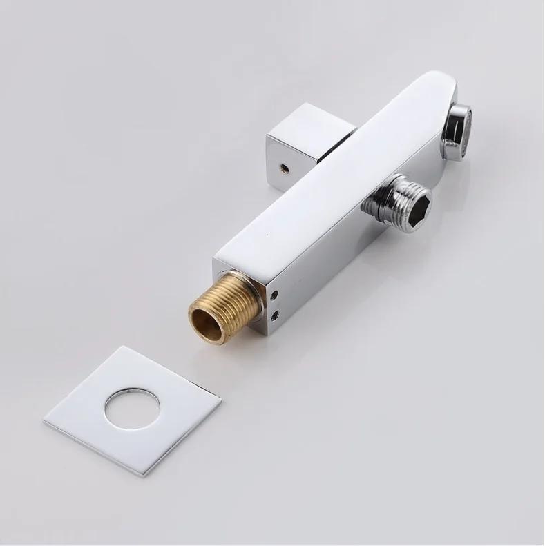 Single cold With Diverter Water Outlet Spout Mixer Tap Faucet Filling Angel Valve Connector Chromed Brass Wall Mounted