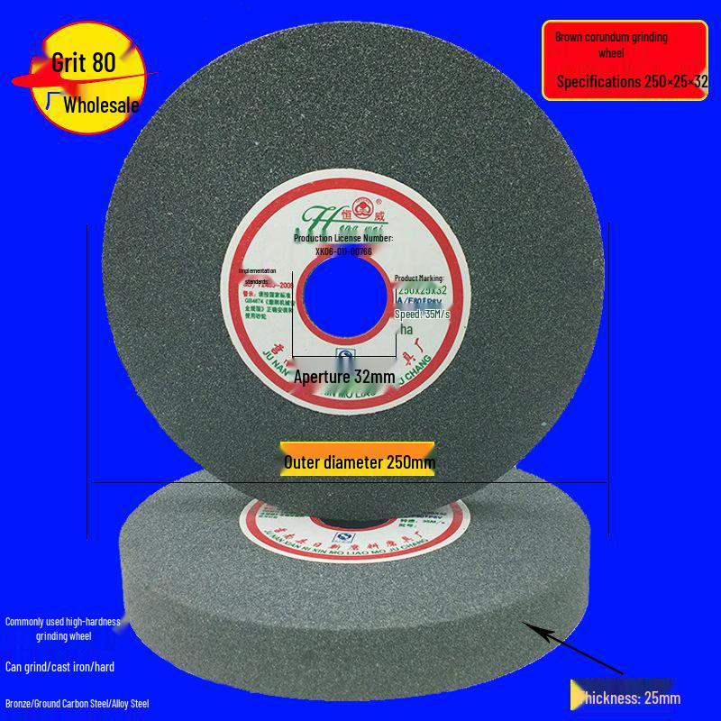 Multi-Material Grinding Wheel: White Corundum, Brown Corundum, Green Silicon Carbide - Perfect for Bench Grinders and Knife Sharpeners