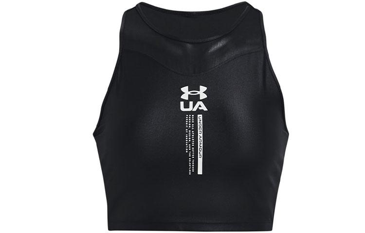 Женские майки Under Armour Iso Chill Черные С круглым вырезом Умеренная Другое 1361151-001 XXL