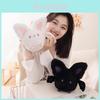 Sweet Round Plush Bat Pillow Toy Perfect For Girls Sleepovers Cozy Bedroom Decorations