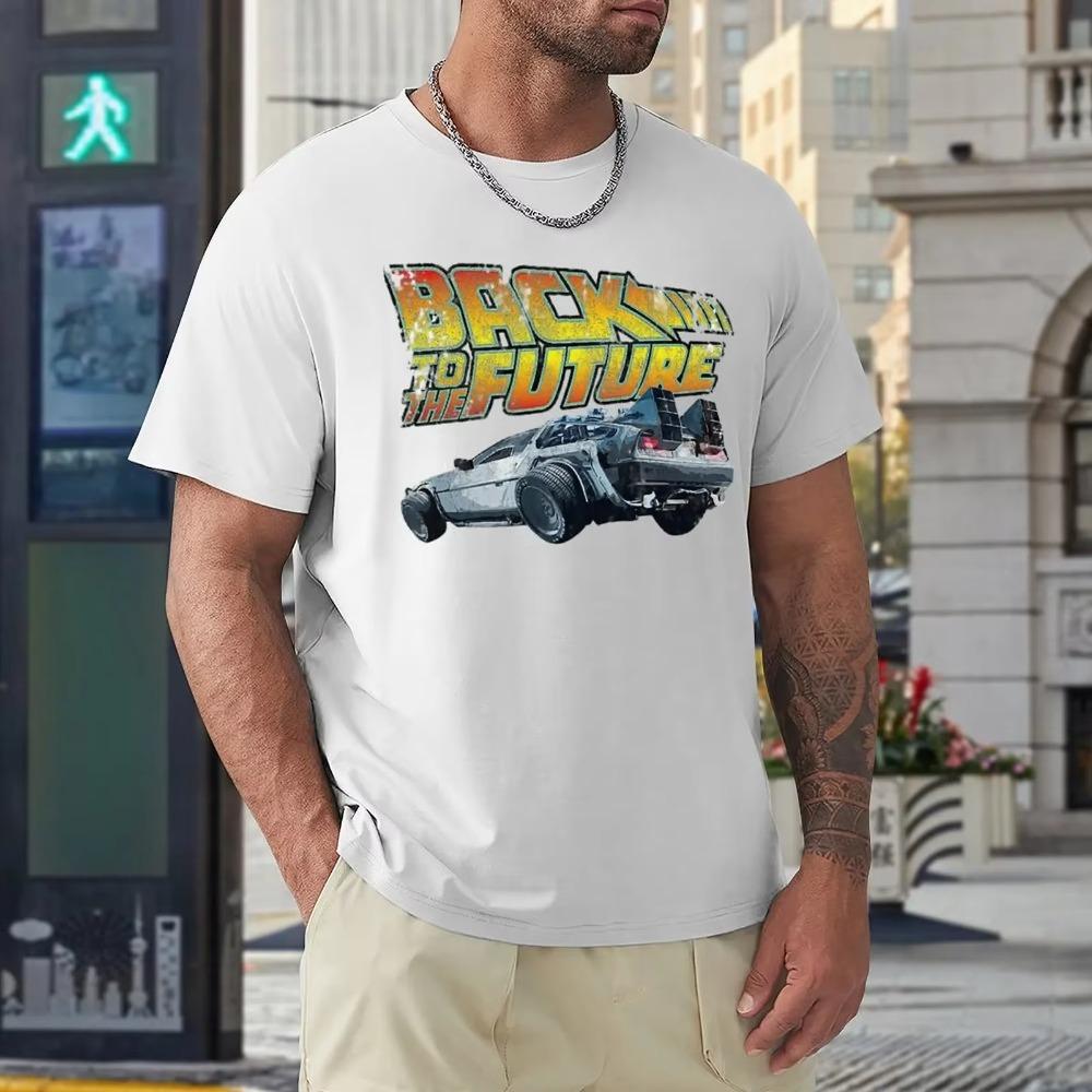 To The Future Classic Vintage For T-shirt Round Neck Sports  Funny Joke Top Tee Novelty Leisure USA Size