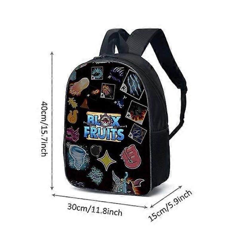 ROBLOX Blox Fruits Backpack Students Cartoon Schoolbag Book Bags Kids Backpack B 30*15*40cm B