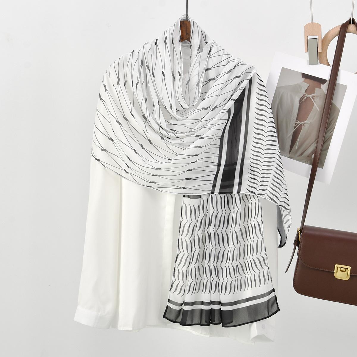 

Headscarf Elegant Hijab Full Coverage Event Wear Premium Chiffon Material Stylish Design Breathable Comfortable For Parties 175X70cm