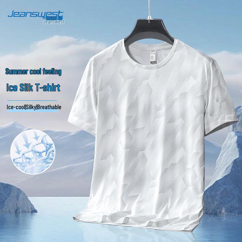 Jeanswest Men s Ice Silk Quick-Dry Short-Sleeve T-Shirt L