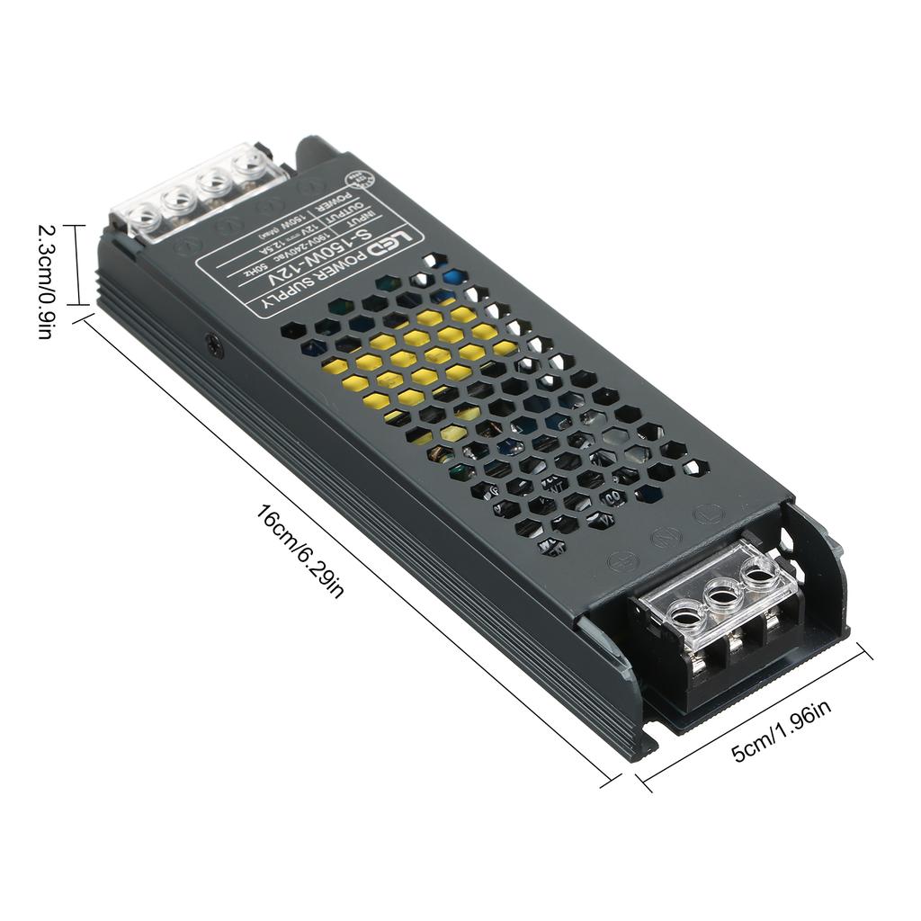 Neoglint Ultra Thin Power Supply Adapter Transformer for LED Strip Light AC190V 240V to DC 24V 8.3A 200W Power Supply