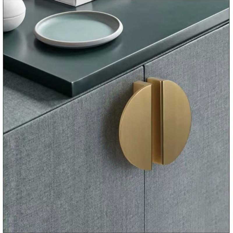 Modern Semicircle Cabinet Door Handles Cupboard Closet Furniture Door Handle Aluminum Alloy Half Round Drawer Pulls