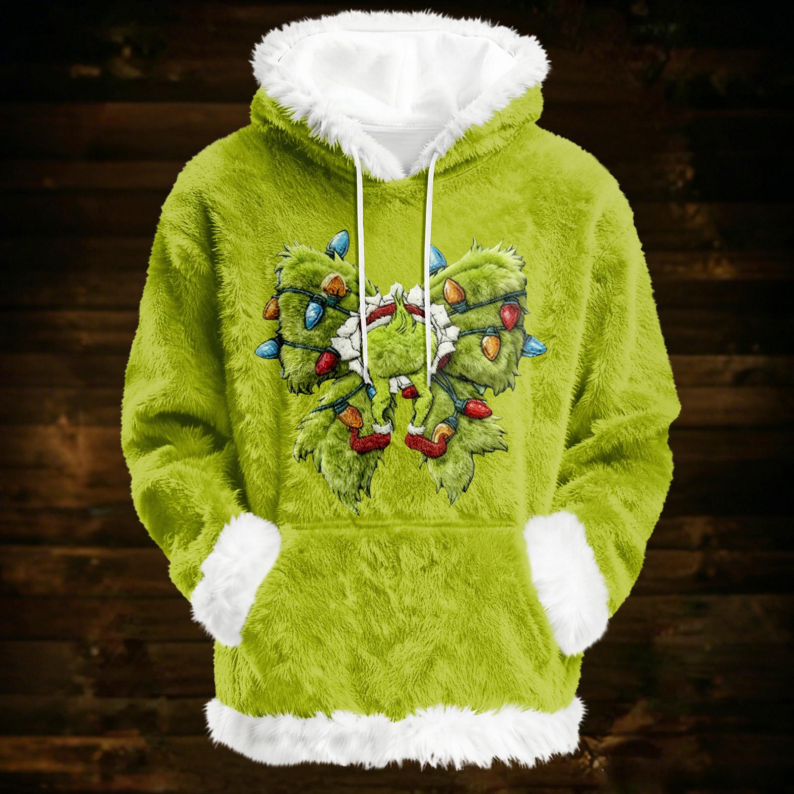 

Толстовки для женщин оверсайз зимние плюшевые милые свитшоты пуловер модная осенне-зимняя одежда S зелёный