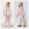 Mini Balabala Girls' Hoodie Soft and Non Deformable Splicing Mesh Sweet Top 2026 Spring
