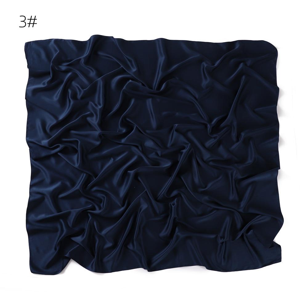 115*115cm Premium Satin Square Scarf Good Quality Silk Muslim Women Hijab Good Stitching Scarves Turkey Turban Ramadan Hijabs