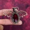 Red Fire Labradorite Real Gemstone Pendant Copper Wire Wrapped Butterfly Pendant