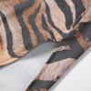 Dress Spaghetti Strap Slim Sexy Summer Tiger Pattern Khaki Split Fork Neck Lady Women Dress