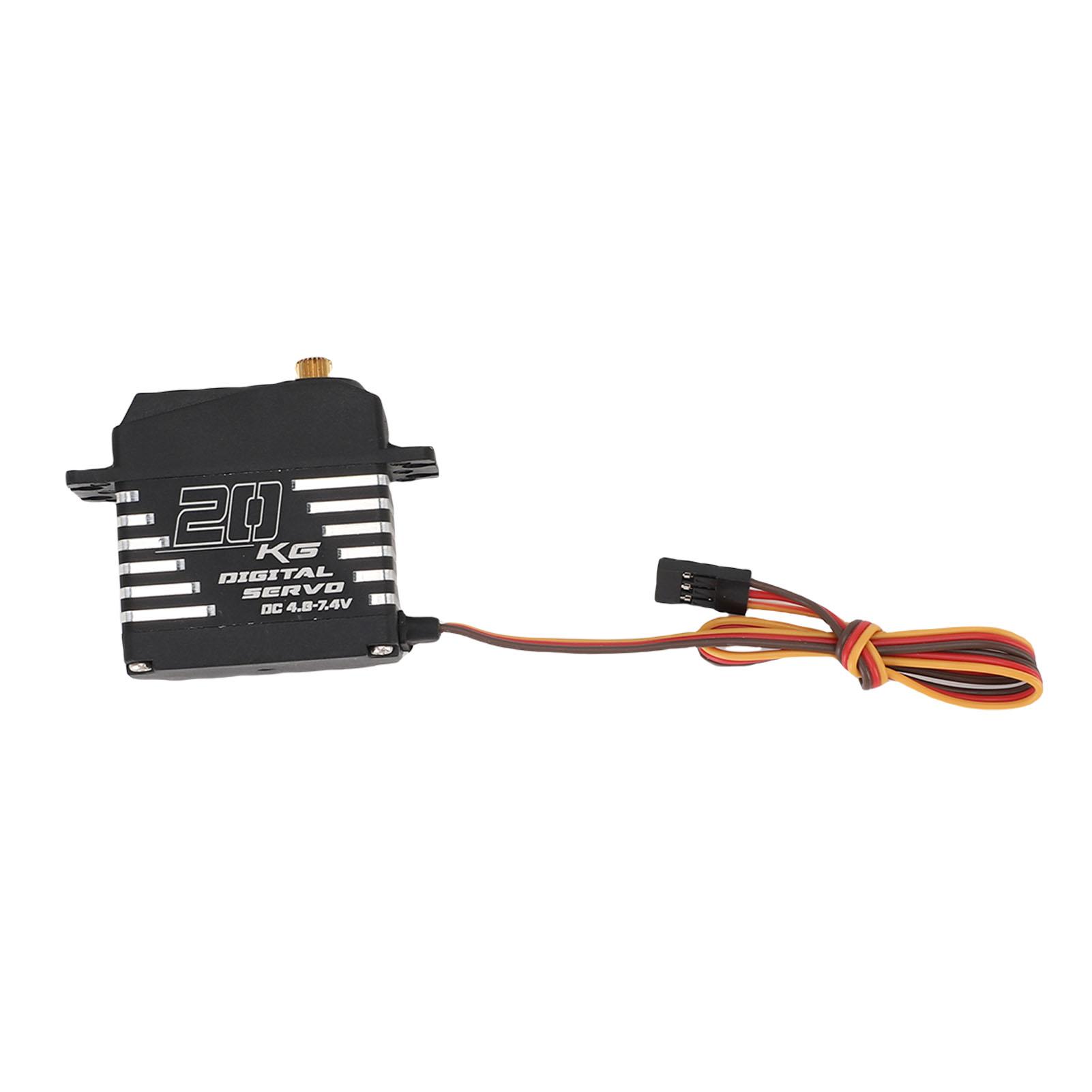 

Digital Servo Copper Gear Aluminium Alloy Housing 180 degrees Control Angle Servo for 1 8 1 10 1 12 RC Car Truck 20kg
