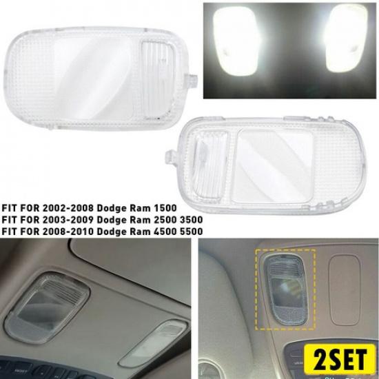 For Dodge Ram 2500 1500 3500 Overhead Clear Dome Map Light Cover Interior L+R EA