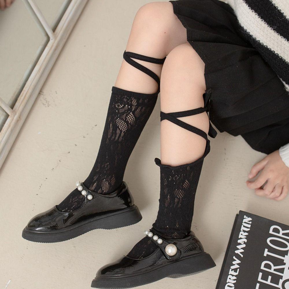 

Hollow Out Children Lace Socks Mesh Kids Jk Hosiery Cute Kids Lolita Stockings Baby