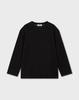 WORK ON BODY OFF [Shoulder +3Cm] Wide Oversized Long Sleeve T-Shirt [Black]