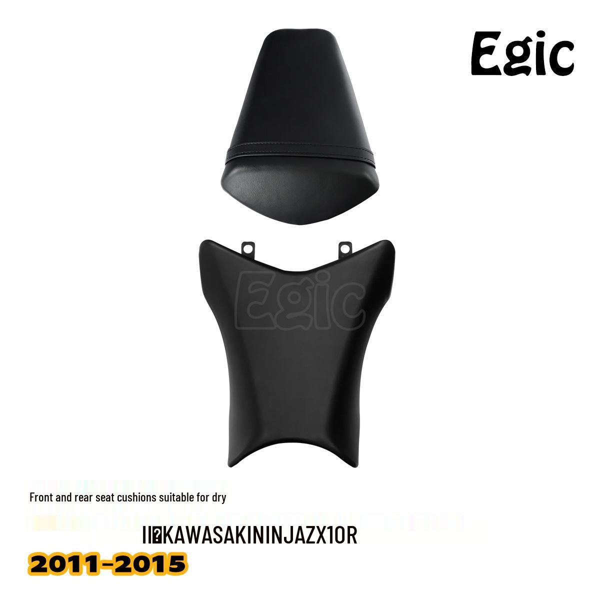 

Ninja Big Bull Seat Cushions for Kawasaki ZX10R (2011-2015) - Black Leather Front & Rear Passenger Seat