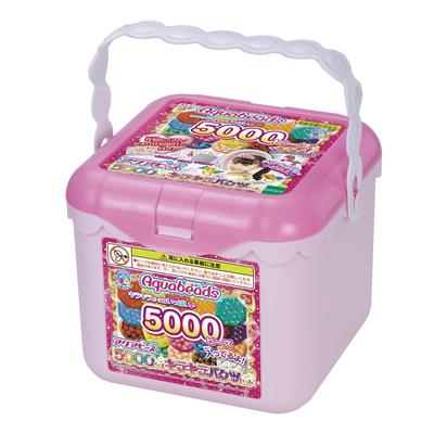 EPOCH Aqua Beads Set Beads Polypropylene Glitter Bucket All-in-One [5000 Set] AQ-S77