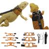 Adjustable Lizard Traction Rope Leather Reptile Harness Kit  Amphibians