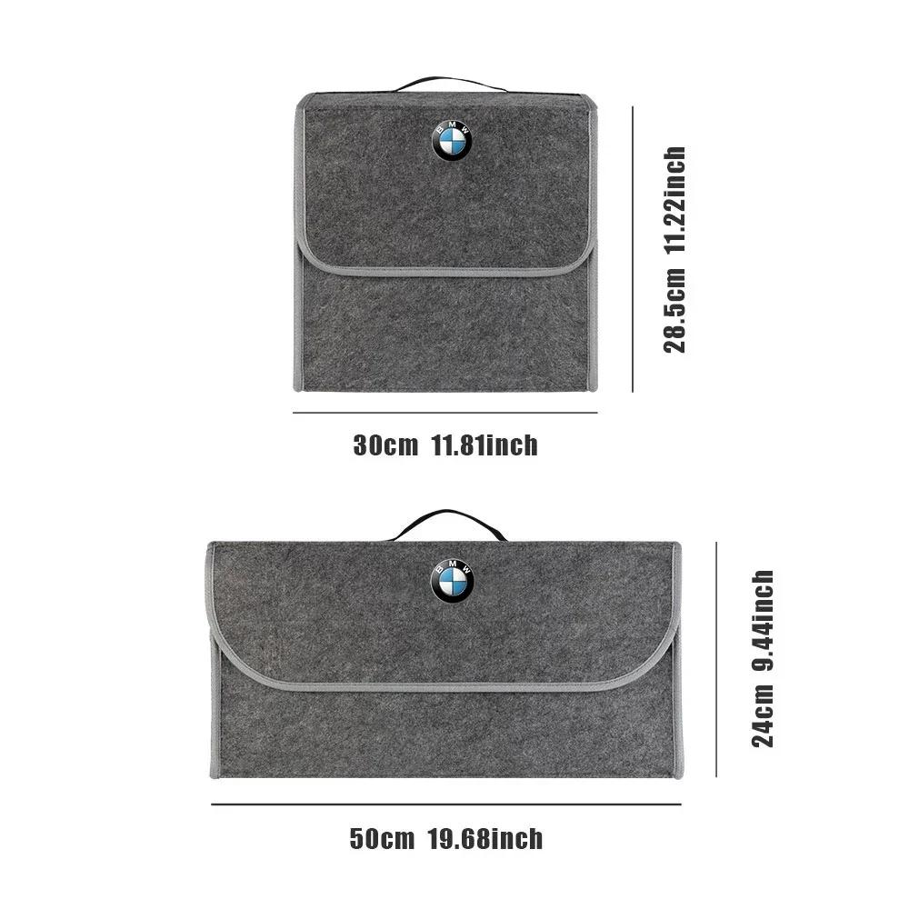 Car Trunk Storage Bag Leather Camping Box Collapsible Auto Emblem Organizer Accessories for BMW M Performance E36 E60 E90 E46