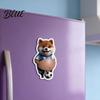 Silicone Bumper Protector 1 Pair 3D Elastic Belly Animal Sticker Anxiety Stress Relief Cartoon Safety Decal with Fat Tummy Pinch Anti-collision Dog