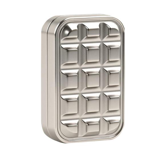 1/2Pcs Metal Fidget Slider Portable Stress Anxiety Relief Textured Slider Kids Teens Adults Magnetic Fingertip Slider Pocket EDC Slider Sensory Toy
