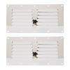 2PCS Louvered Vent Air Grill Cover 316 Stainless Steel Rectangular Air Venting Panel Cover for Ships Yachts RVs