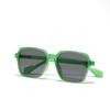 Square Glasses Large Frame Face Covering Versatile Sunglasses Women'S Casual Green Sunglasses Men