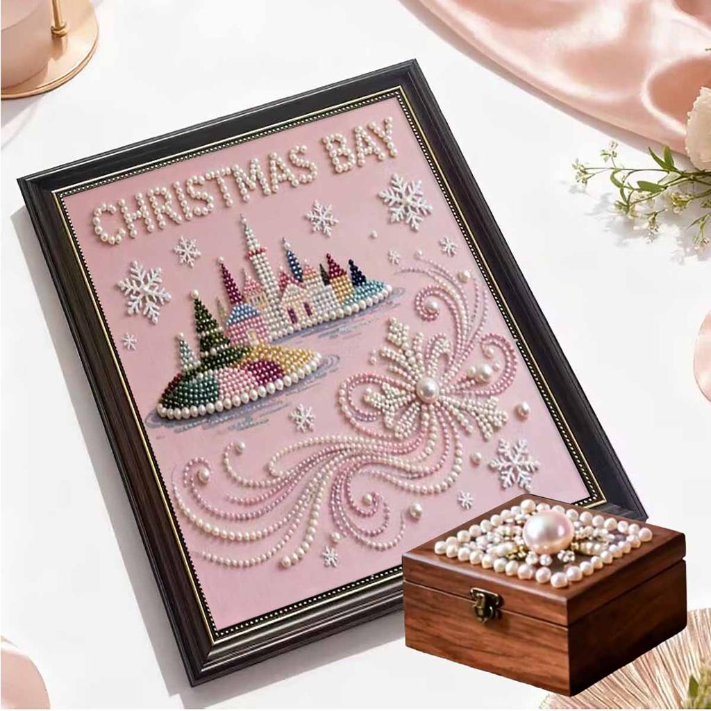 Pearl A Magnificent Castle DIY Diamond Art Kits 15.7x19.6inch Gem Art Diamond Painting Kits Without Frame for Adults Gift Idea Home Wall Decor