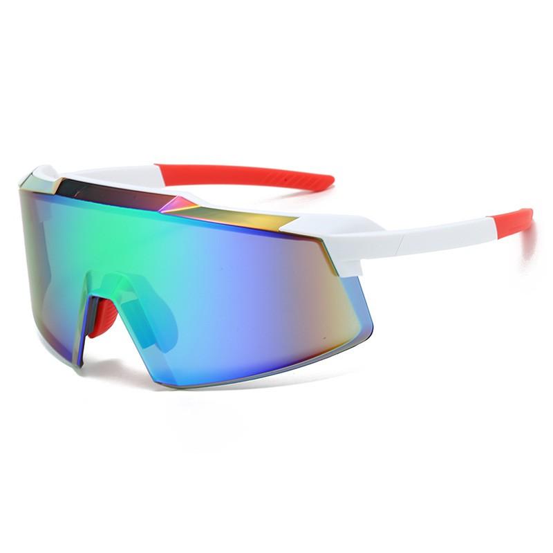 Large Frame Wraparound Cycling Sunglasses Outdoor Sports Windproof UV400 Protection PC Lens Unisex