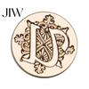Sello de Cera para Invitación de Boda, Cabeza de Sello con Inicial del Alfabeto Iris A-Z, Cabeza Selladora de Latón Grabado para Envoltura de Regalos, Sellado de Invitaciones, Sobres, Diario