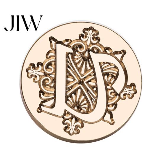 Sello de Cera para Invitación de Boda, Cabeza de Sello con Inicial del Alfabeto Iris A-Z, Cabeza Selladora de Latón Grabado para Envoltura de Regalos, Sellado de Invitaciones, Sobres, Diario