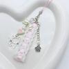 Sweet Lovely Lace Ribbon Cat Heart Pendant Keychain Phone Charm Lanyard Bag Decoration For Women Portable Hangings Lanyard Gifts