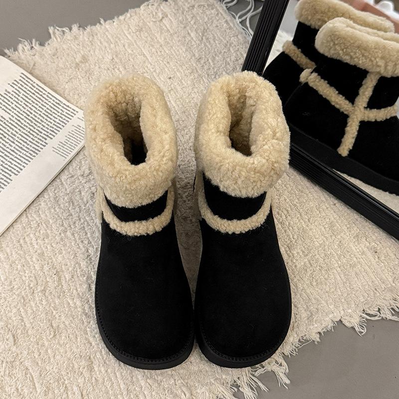 

Женские модные зимние теплые меховые ботинки-носки на одной ноге с легкой мягкой подошвой, на подкладке, нескользящие, повседневные спортивные хлопковые ботинки 40 чёрный