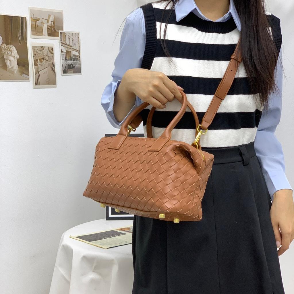 Νέα υφασμάτινη τσάντα bowling δερμάτινη τσάντα BD pillow τσάντα ώμου χειρός τσάντα crossbody γυναικεία τσάντα