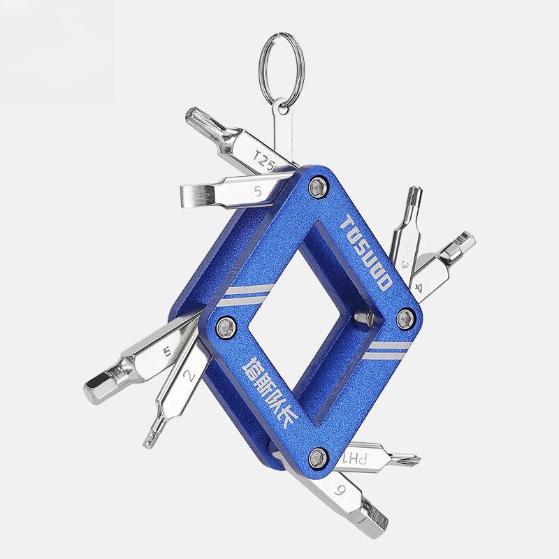 

Mini Bicycle Repair Tool Multifunctional Combination Bike Repair Tool синий