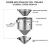 Coffee Filter Cup Pour-over Coffee Maker 304 Stainless Steel Filter Free Paper Leak Portable Bucket Appliance Foldable 350ml