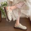 Light Commuting White Retro Non-slip Bag Head Thick-soled Slippers for Women's Summer Wear 2025 New Height-enhancing Cool Slippers