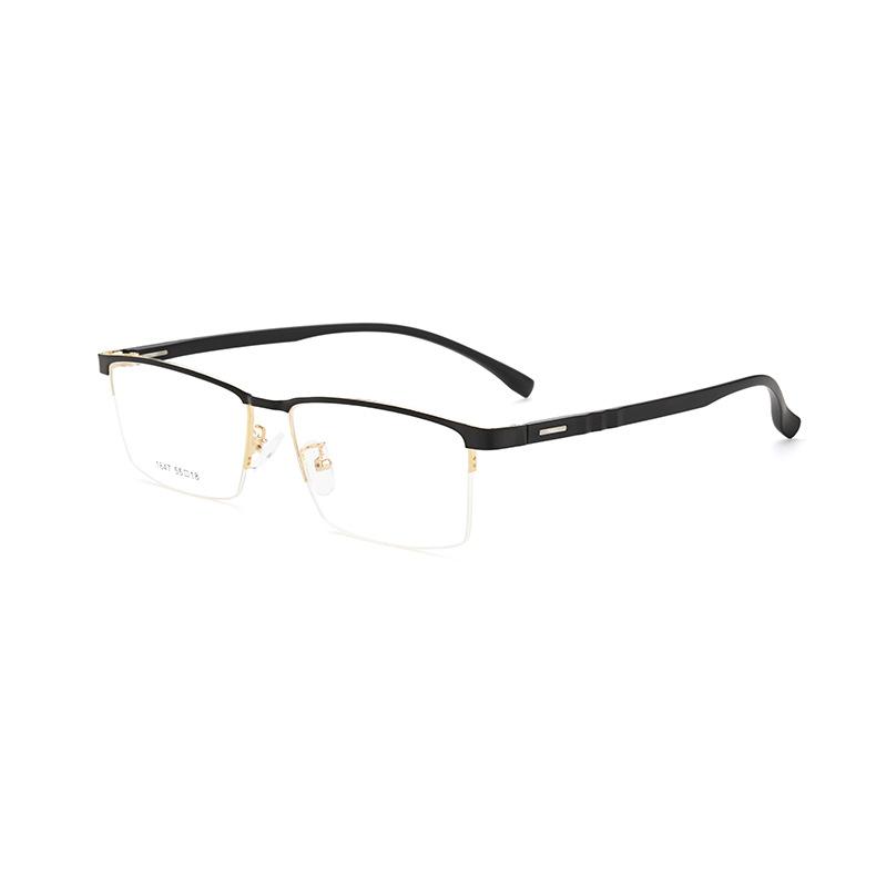 High-End Business Men'S Metal Glasses Frame Ultra-Light Half Frame Retro Literary Eyebrow Myopia Glasses Frame