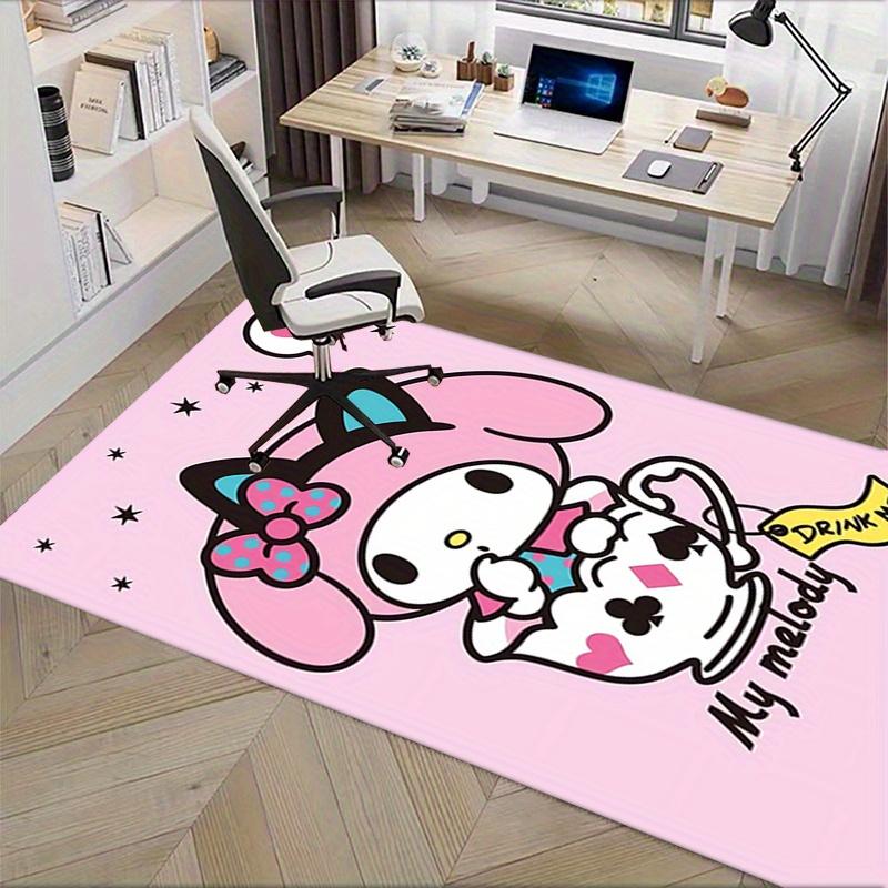 Office Rug My Melody, Drink Me Anti-Slip Rug, Machine Washable for Living Room, Bedroom, Office, Multiple Sizes, Bedroom Mat, Decorative Mat, Durable