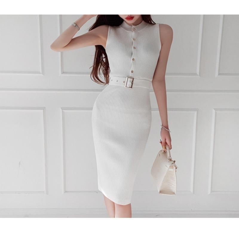 Rochie sexy din șold, fără mâneci, cu șireturi